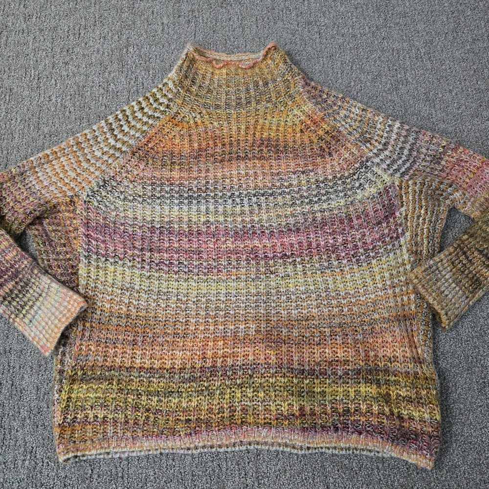 Lou & Grey for LOFT Marled Mock Neck Sweater Medium Boho Cottagecore